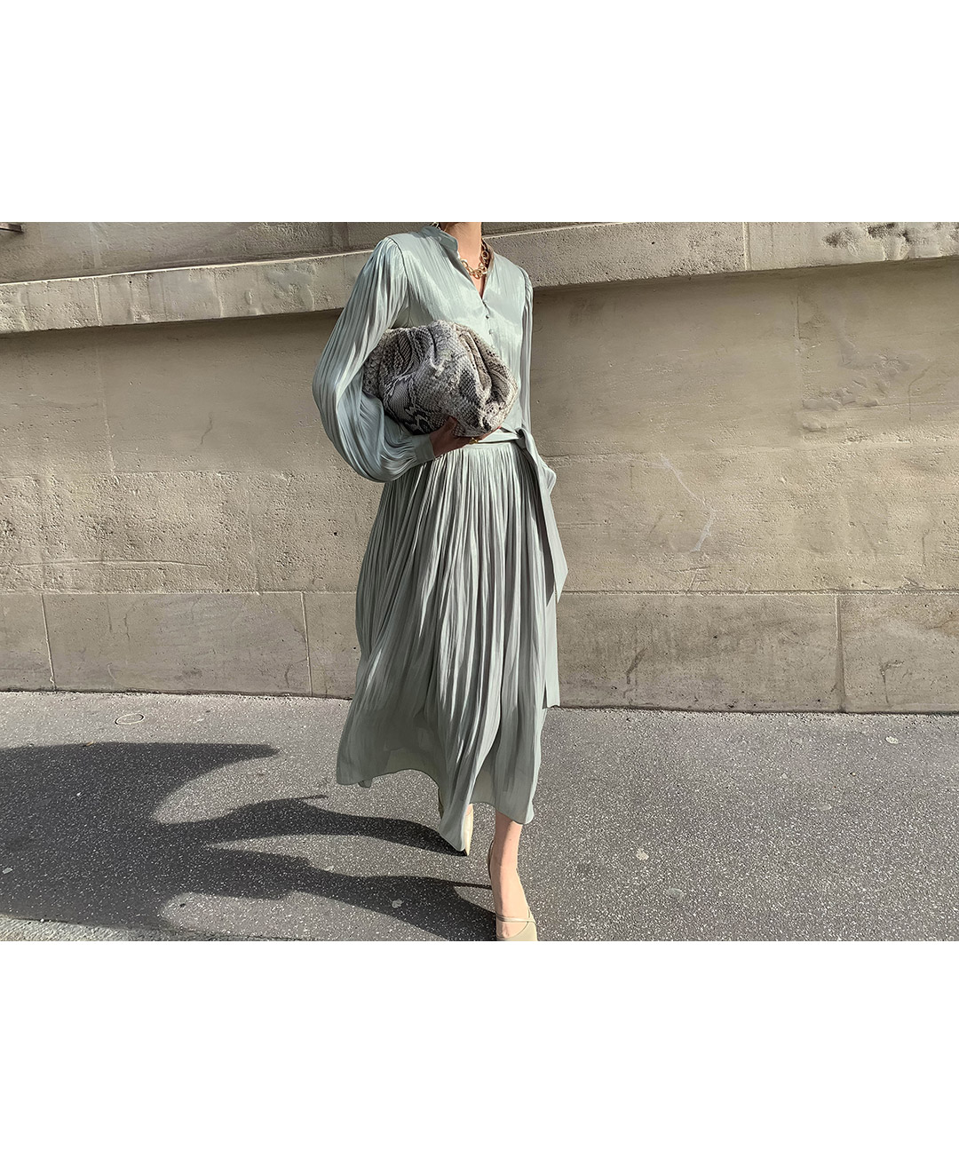 Ameri】2WAY DENIM RANDOM SHIRRING DRESS ○ファッション販売○ www